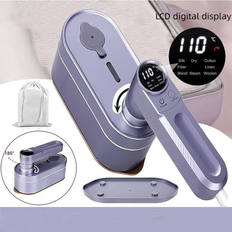 Foldable Garment Steam Iron With Digital Screen