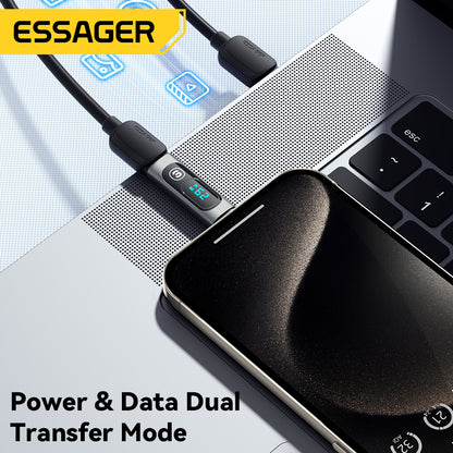 240W Type C to USB C OTG Connector Adapter with Digital Display